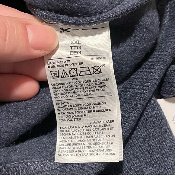 Old Navy Quarter Zip Pullover Sweater Sweatshirt Knit Blue Mens XXL NWT - Picture 13 of 15